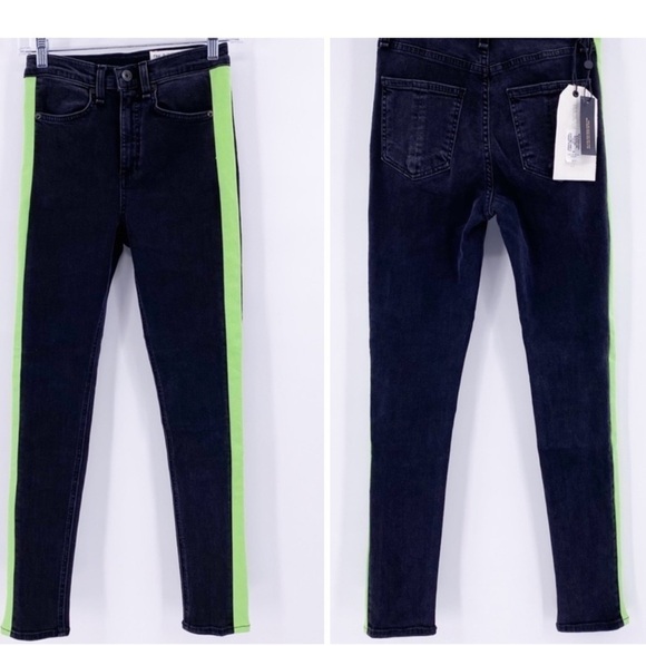 Rag & Bone Maxie High Rise Skinny Black Jeans Size 25 - Picture 2 of 10